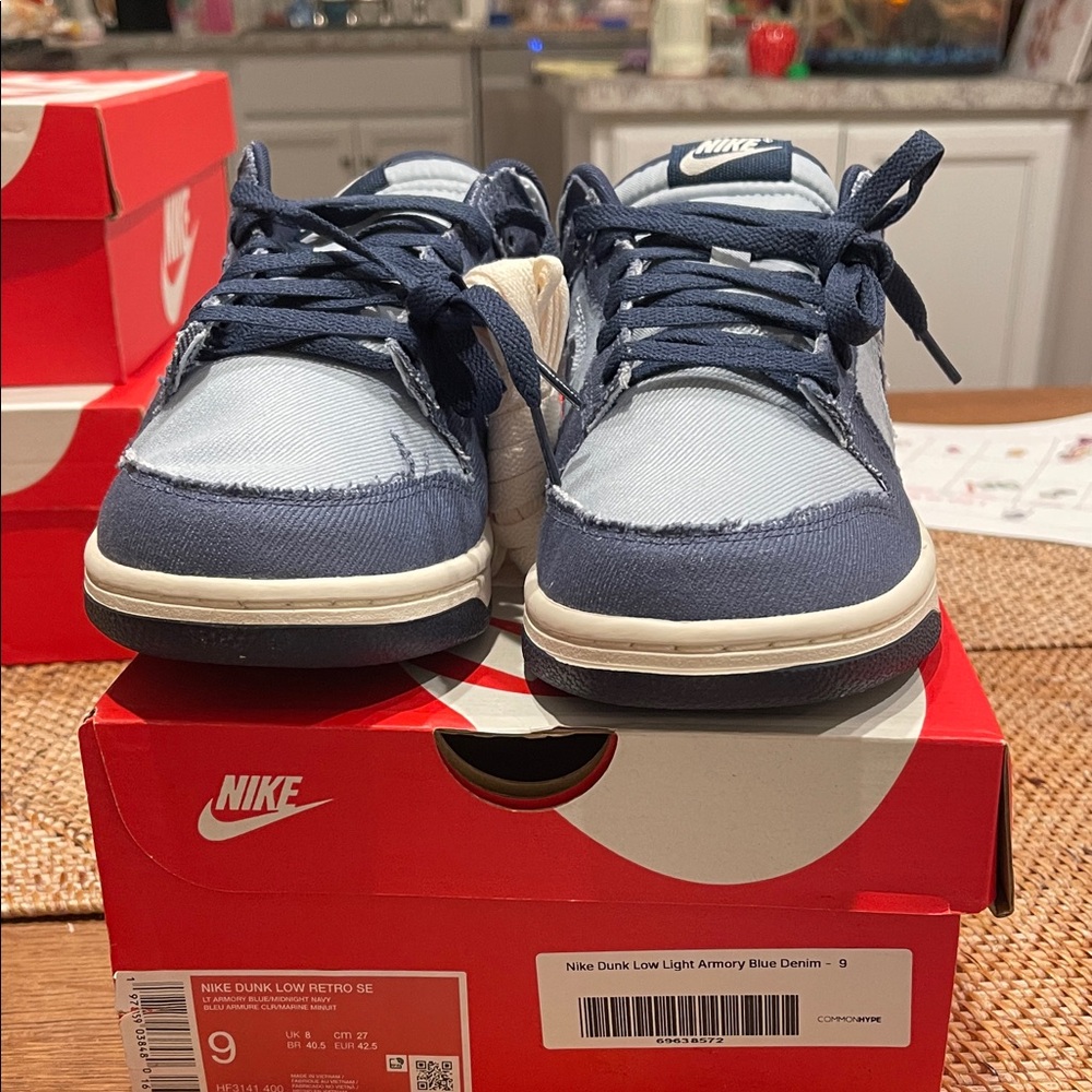 Nike Dunk Low Retro SE - Light Armory Blue and Midnight Navy - Picture 3 of 6
